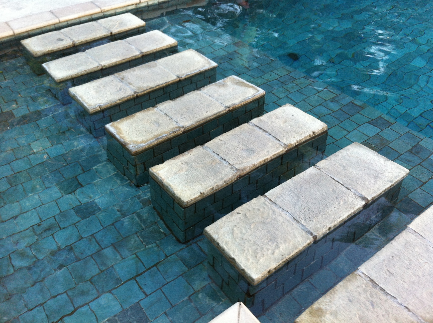 Stepping stones across a pool, Fiji